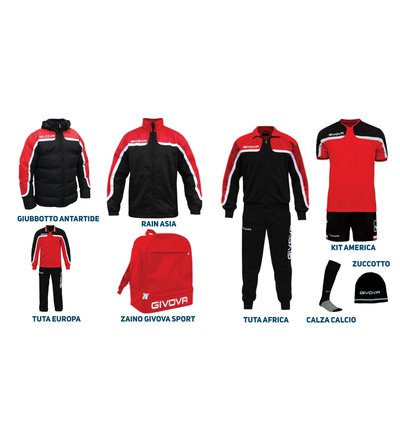 Набор экипировки для футболиста. Givova - одежда для спорта и отдыха